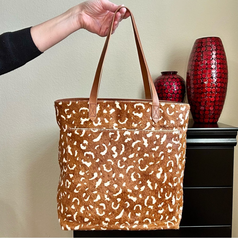 Madewell Medium Transport Tote Printed Calf Hair MSRP $198